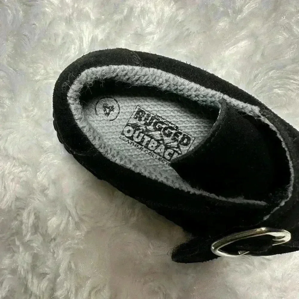 Rugged Outback Smart-Fit Boys Size 4 Infant/Toddler Black Dress Shoes